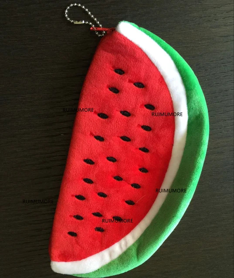 Watermelon Plush Toy Pencil Bag , Kid'S Key Chain BIG Plush Toy Coin BAG Plush Doll