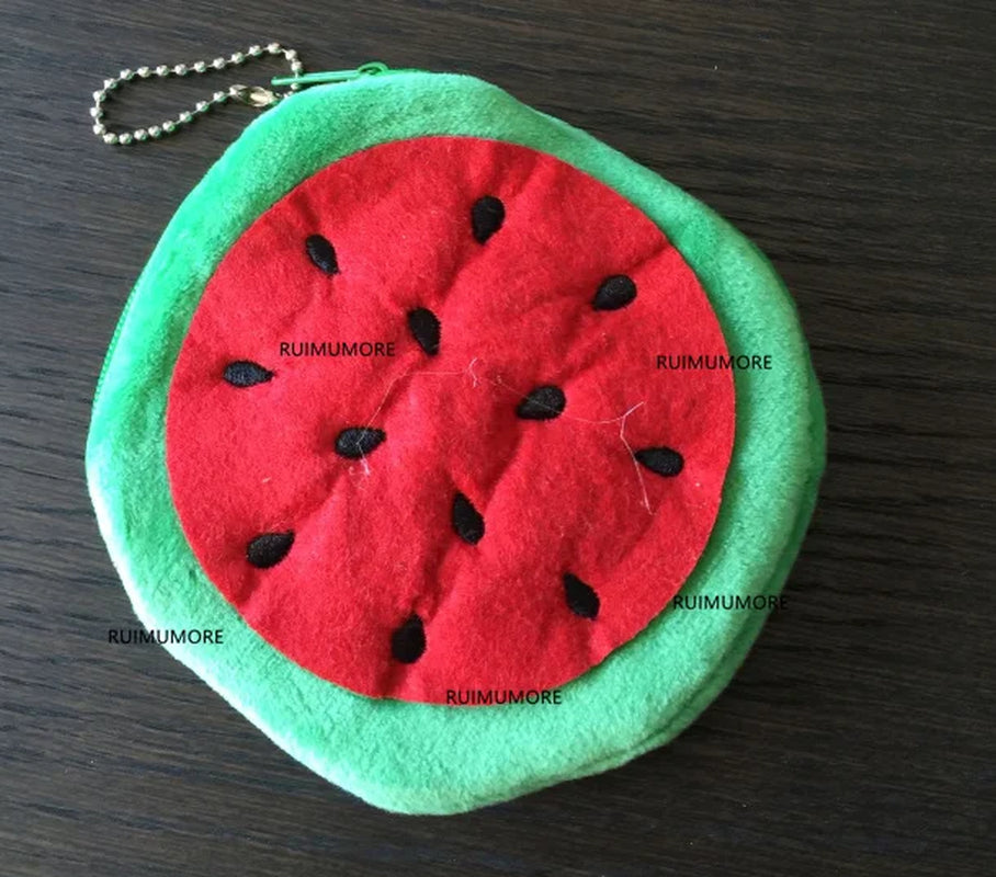 Watermelon Plush Toy Pencil Bag , Kid'S Key Chain BIG Plush Toy Coin BAG Plush Doll