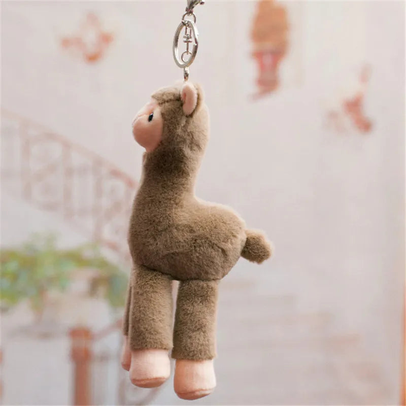 20Cm Lovely Alpaca Plush Toy Japanese Alpaca Soft Stuffed Cute Sheep Llama Animal Dolls Keychain Gift