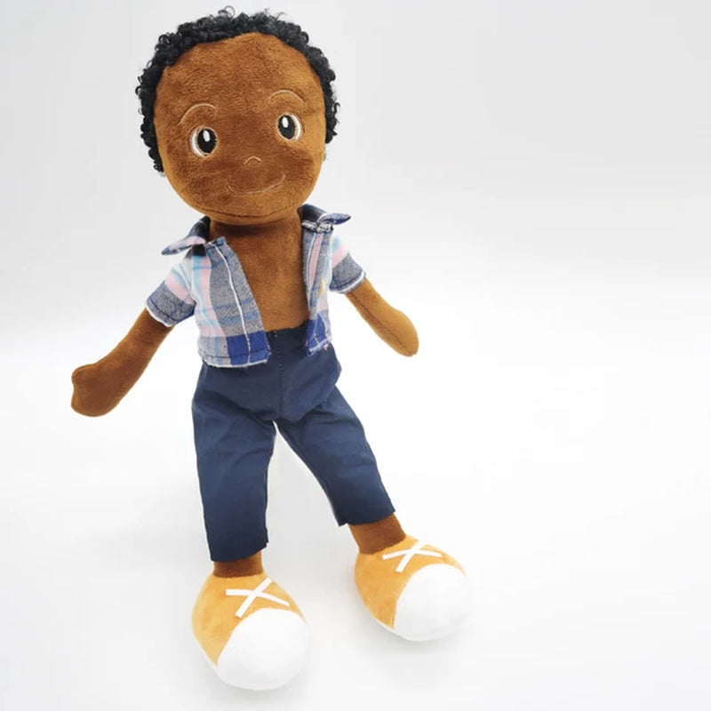 Diversity Toy Brown Girl Cloth Doll Handmade Multiracial Diverse Doll African Girl Rag Doll Baby Girl Sitch Soft Toys