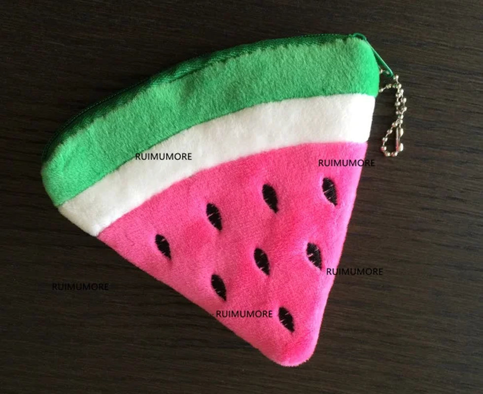 Watermelon Plush Toy Pencil Bag , Kid'S Key Chain BIG Plush Toy Coin BAG Plush Doll