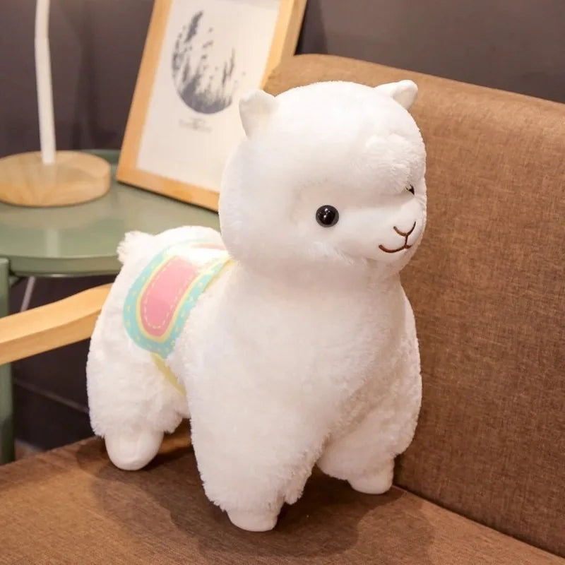 Hot New 1PC 35/50CM Cute Saddle Alpaca Plush Toys Soft Plush Alpacasso Alpaca Dolls Stuffed Animal Toy Children Birthday Gift