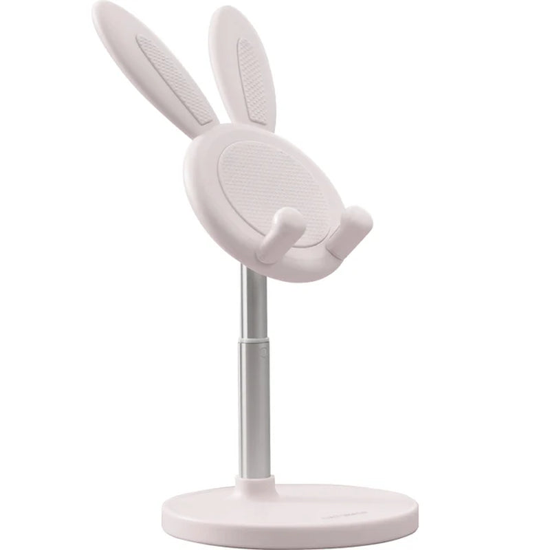 Telescopic Cute Bunny Phone Holder Lovely Rabbit Desktop Laptop Stand Height Angle Adjustable Antislip Tablet Bracket