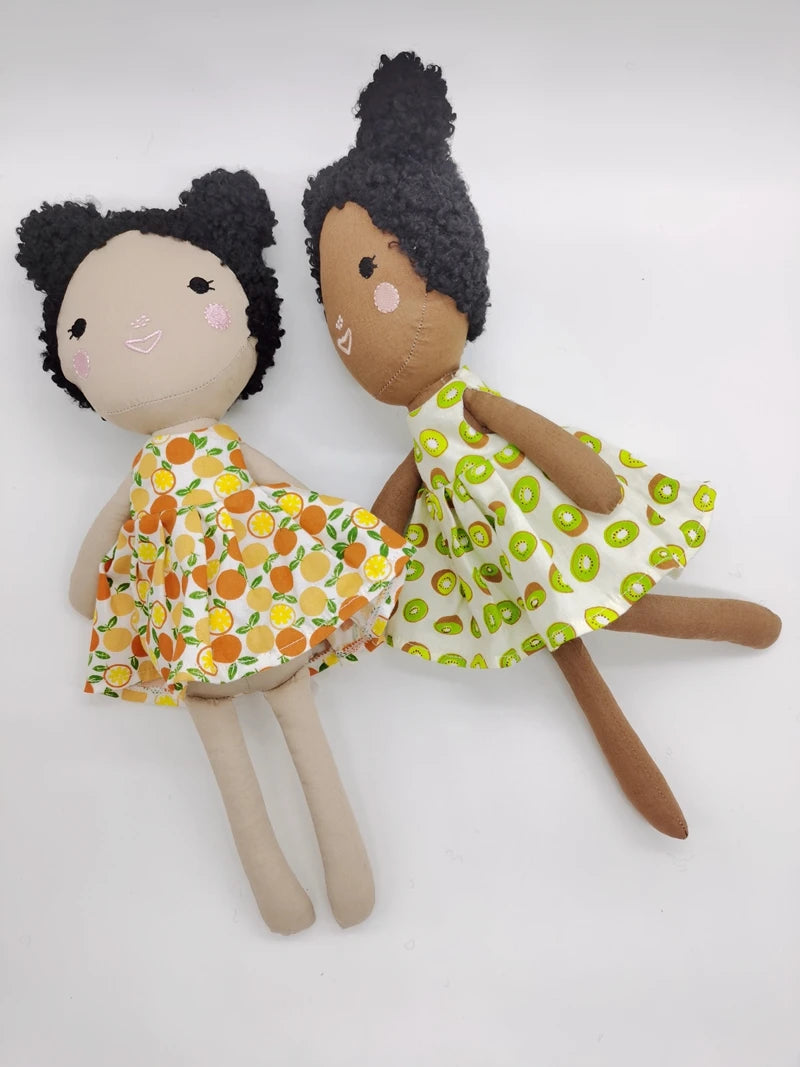 Diversity Toy Brown Girl Cloth Doll Handmade Multiracial Diverse Doll African Girl Rag Doll Baby Girl Sitch Soft Toys