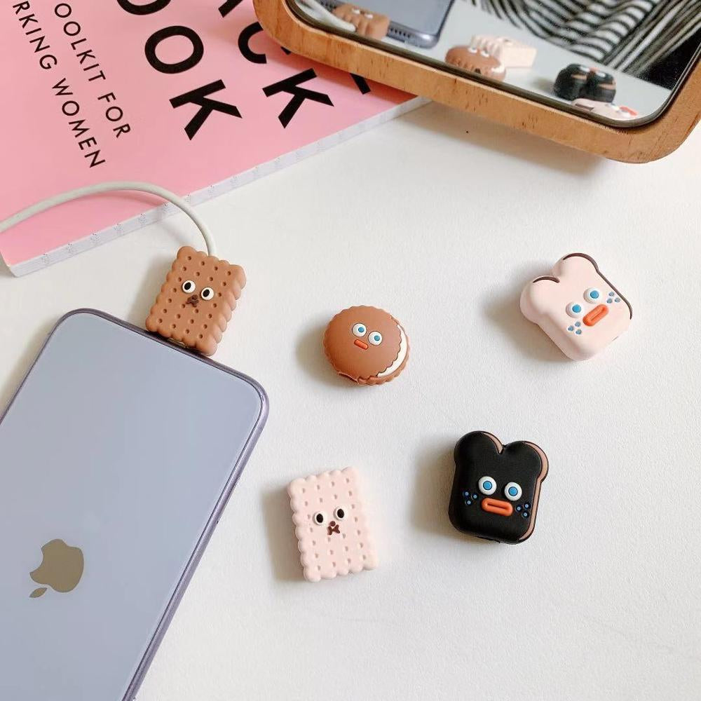 NEW 1PC Cute Cartoon Animal Cable Protector for Iphone Usb Cable Bite Chompers Holder Charger Wire Organizer Phone Accessories