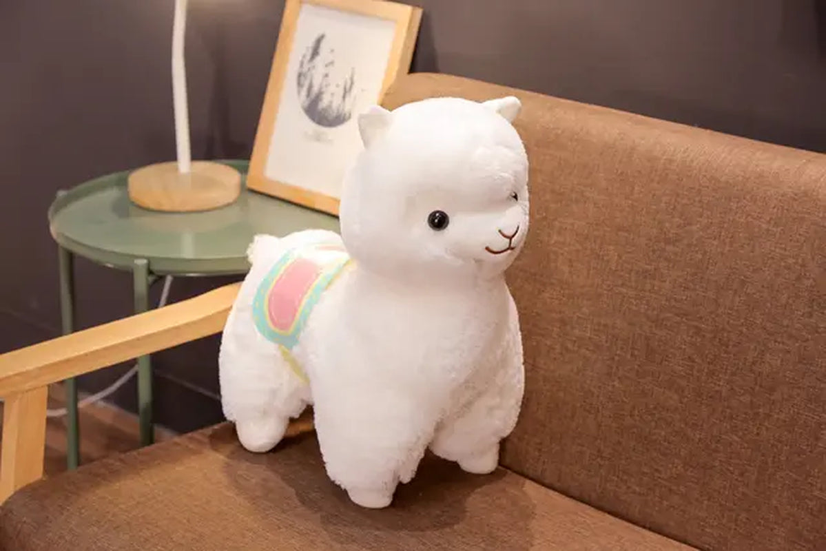 Hot New 1PC 35/50CM Cute Saddle Alpaca Plush Toys Soft Plush Alpacasso Alpaca Dolls Stuffed Animal Toy Children Birthday Gift