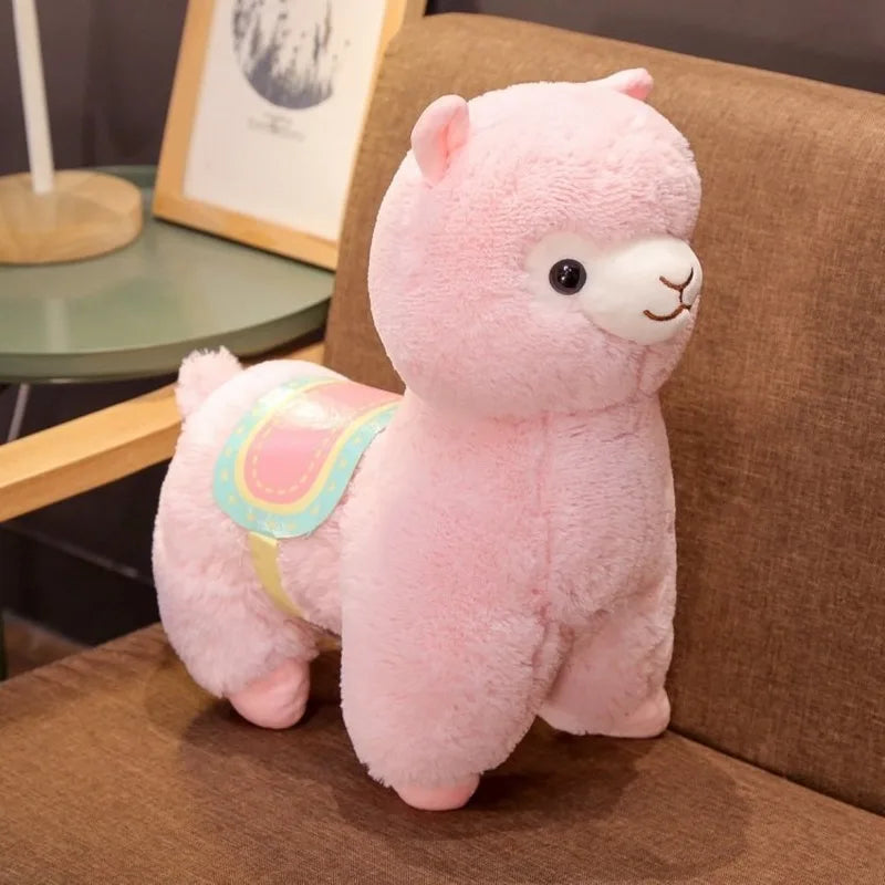 Hot New 1PC 35/50CM Cute Saddle Alpaca Plush Toys Soft Plush Alpacasso Alpaca Dolls Stuffed Animal Toy Children Birthday Gift