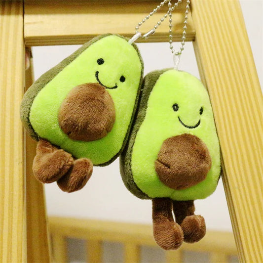 Mini Avocado Doll Pendant Keychain Cartoon Plush Toy Keychain Plush Doll Small Ornaments Key Chain Jewelry