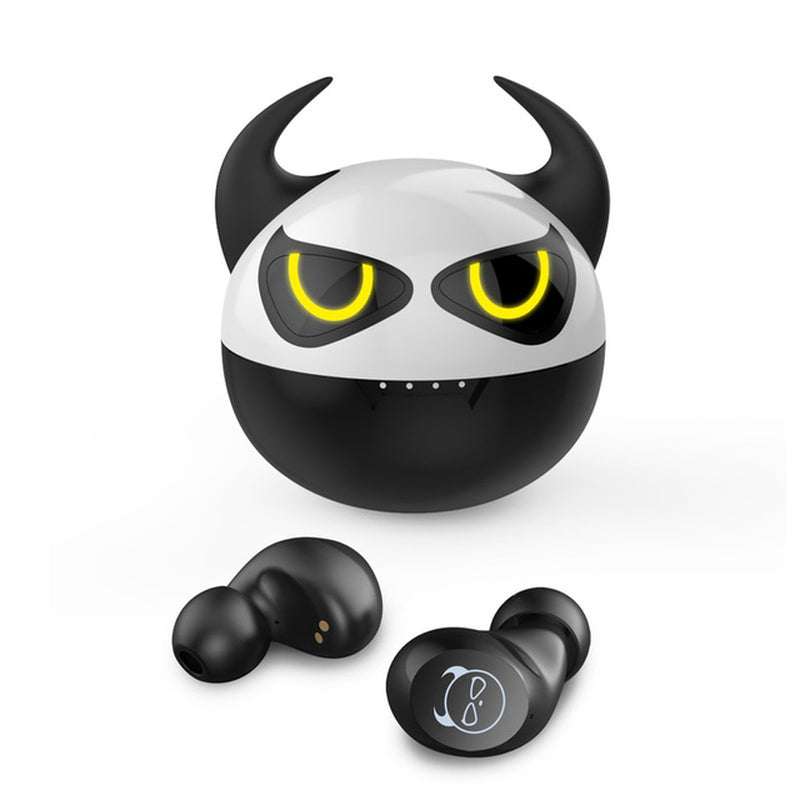 Cute Cartoon Wireless Earphone Bluetooth 5.0 Headphones Touch Control Earbuds with Mic for Kids Adult Halloween Gift