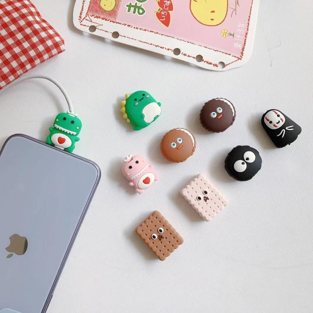 NEW 1PC Cute Cartoon Animal Cable Protector for Iphone Usb Cable Bite Chompers Holder Charger Wire Organizer Phone Accessories