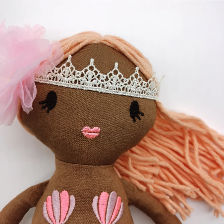 Diversity Toy Brown Girl Cloth Doll Handmade Multiracial Diverse Doll African Girl Rag Doll Baby Girl Sitch Soft Toys