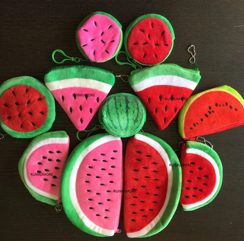 Watermelon Plush Toy Pencil Bag , Kid'S Key Chain BIG Plush Toy Coin BAG Plush Doll