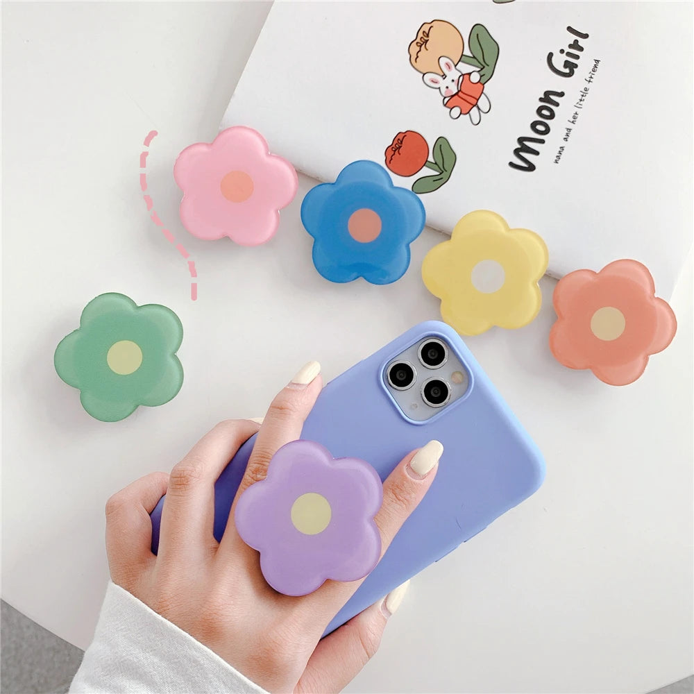 Ins Cute Flowers Foldable Mobile Phone Stand Holder Finger Ring Grip Bracket