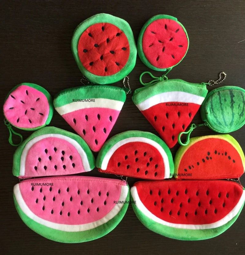 Watermelon Plush Toy Pencil Bag , Kid'S Key Chain BIG Plush Toy Coin BAG Plush Doll