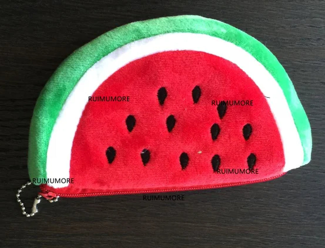 Watermelon Plush Toy Pencil Bag , Kid'S Key Chain BIG Plush Toy Coin BAG Plush Doll