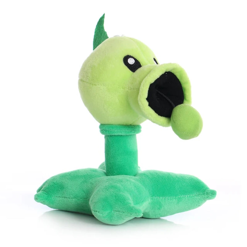 1Pcs 17Cm  Plush Toys PVZ Plants Gatling Peashooter Split Pea Plush Soft Stuffed Toys Gifts for Children Kids