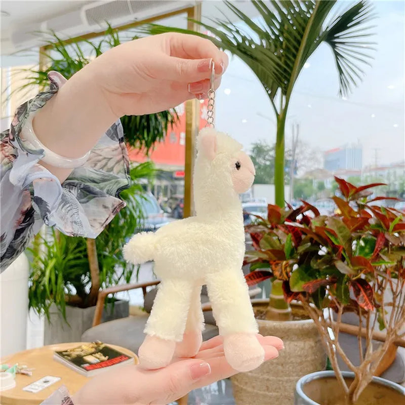 Lovely Alpaca Plush Toy Japanese Alpaca Soft Stuffed Cute Sheep Llama Animal Dolls Keychain Doll