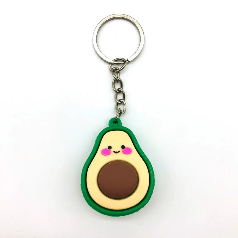 Mini Avocado Doll Pendant Keychain Cartoon Plush Toy Keychain Plush Doll Small Ornaments Key Chain Jewelry