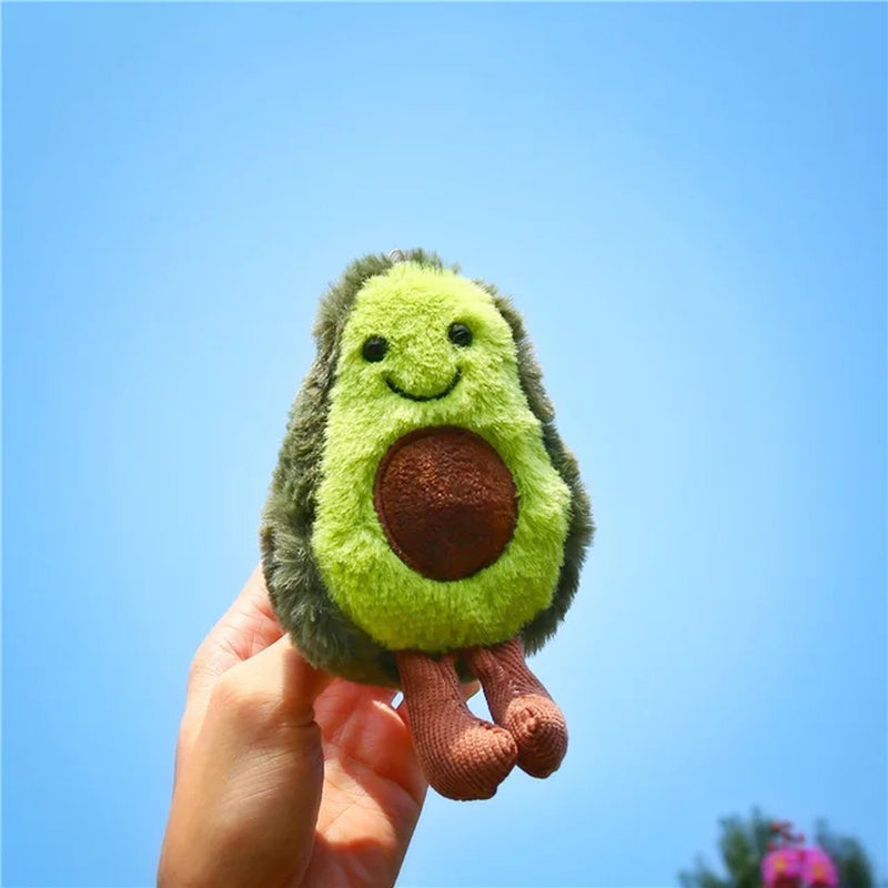 Mini Avocado Doll Pendant Keychain Cartoon Plush Toy Keychain Plush Doll Small Ornaments Key Chain Jewelry