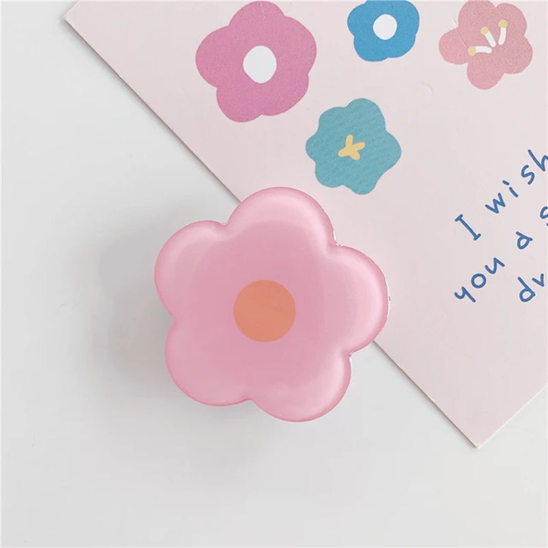 Ins Cute Flowers Foldable Mobile Phone Stand Holder Finger Ring Grip Bracket