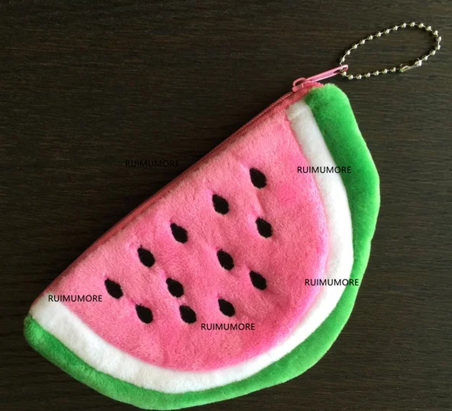 Watermelon Plush Toy Pencil Bag , Kid'S Key Chain BIG Plush Toy Coin BAG Plush Doll