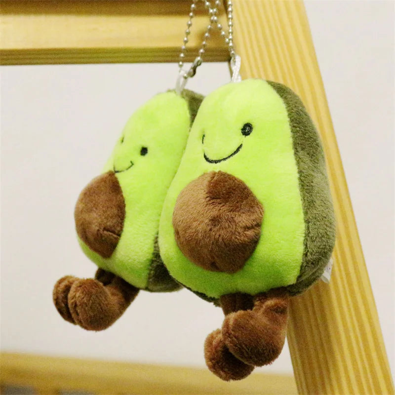 Mini Avocado Doll Pendant Keychain Cartoon Plush Toy Keychain Plush Doll Small Ornaments Key Chain Jewelry