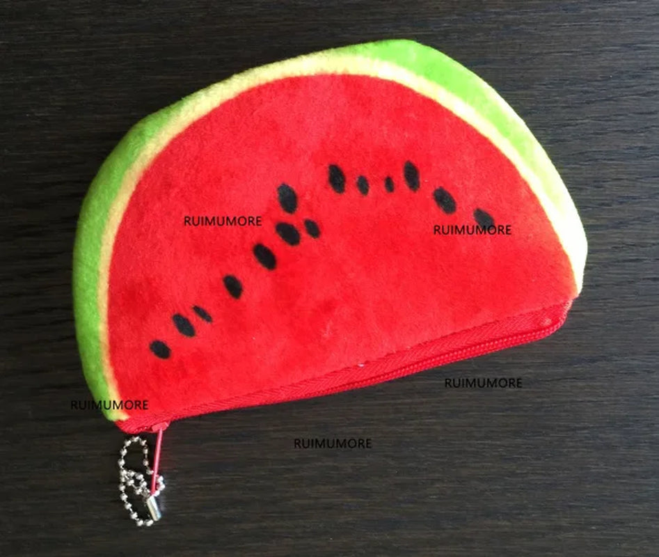 Watermelon Plush Toy Pencil Bag , Kid'S Key Chain BIG Plush Toy Coin BAG Plush Doll