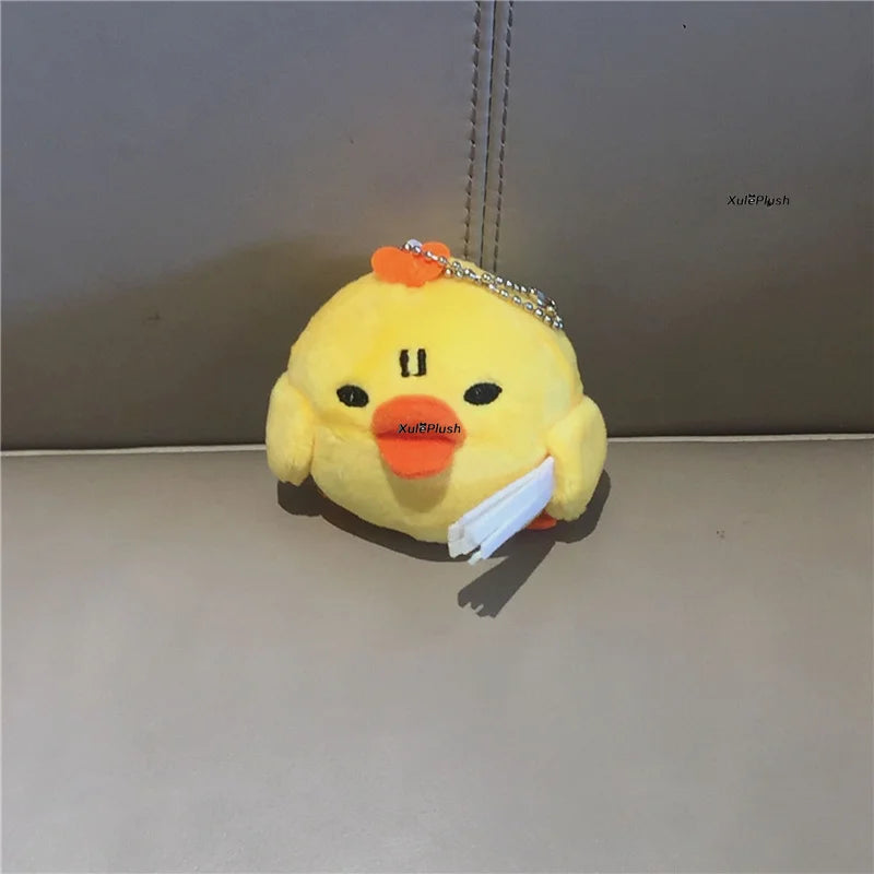 7CM Approx. Yellow Chicken Stuffed Plush Toy ; Keychain Gift Plush Stuffed Duck Doll