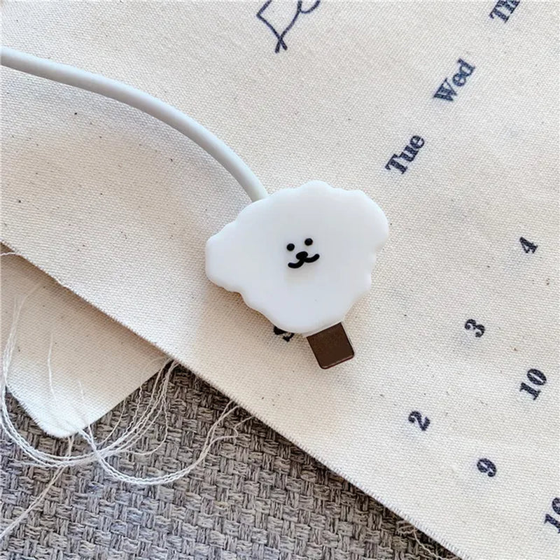 Cable Protection Bites Cute Cartoon Bear Organizer Charger Cable Protector Cargador Winder Cord Holder USB Data Line Management