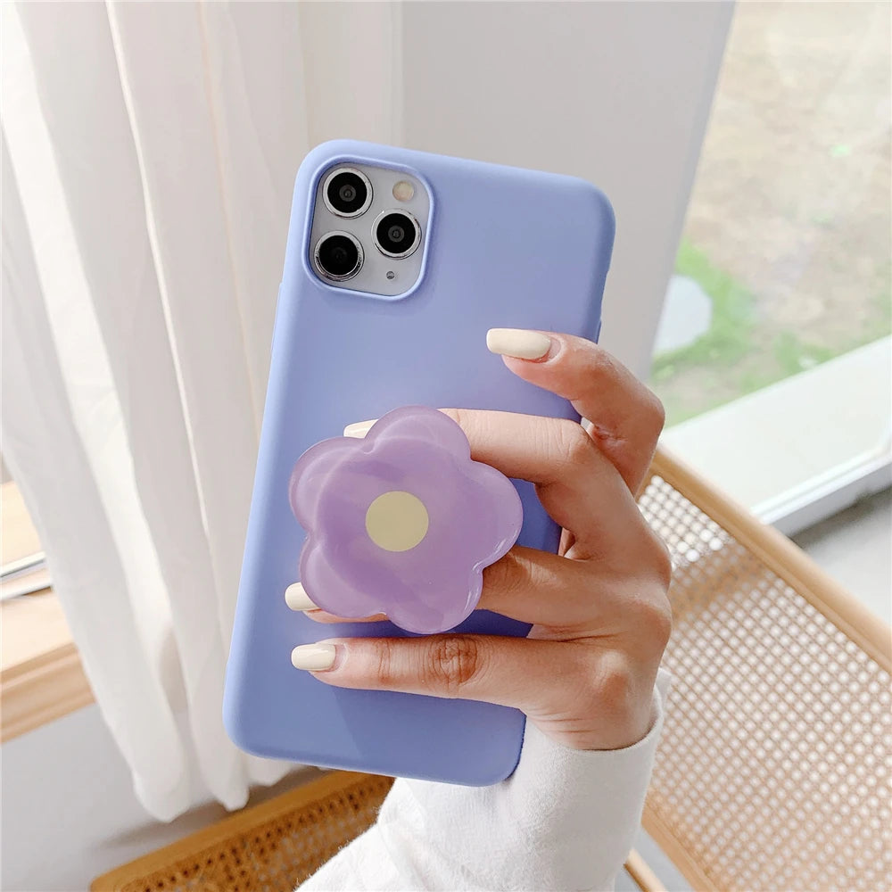 Ins Cute Flowers Foldable Mobile Phone Stand Holder Finger Ring Grip Bracket